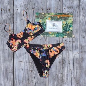Black, Chinese Dragon Cupshe Bikini